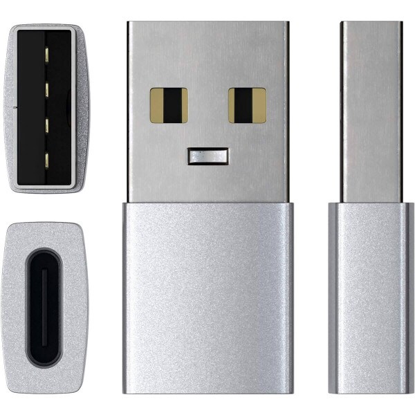 USB-A/USB-C Adapter Silver